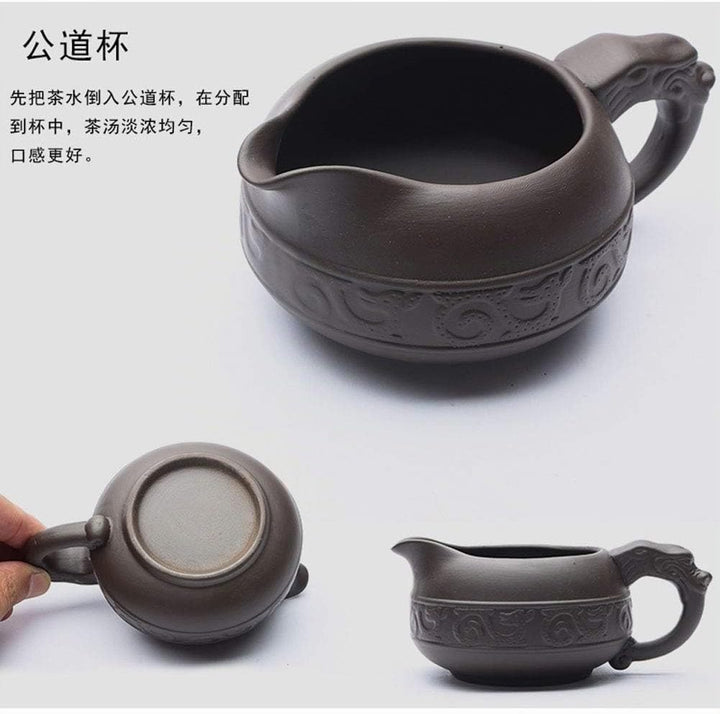 Chinesisches Gongfu-Tee-Geschenk-Set, automatisches Steinmühlen-Design, handgefertigte Keramik-Teeka