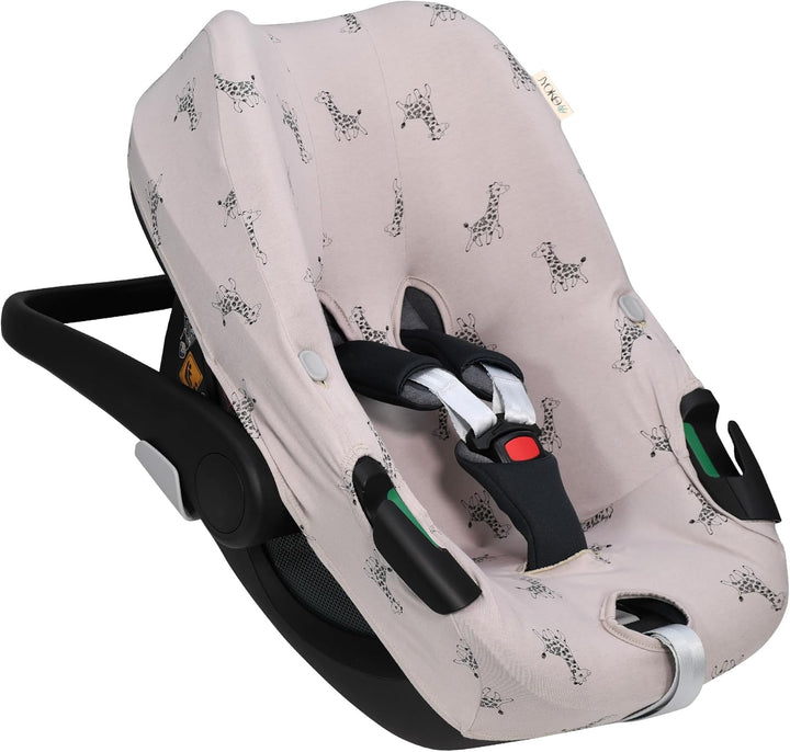 JYOKO KIDS Bezug kompatibel mit Maxi Cosi Pebble 360 Y FamilyFix 360, aus Baumwolle (Giraffe) Giraff