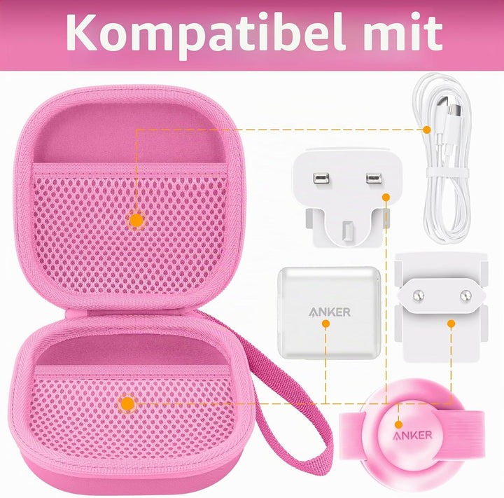 co2CREA Hart Tragbare Schutzhülle Etui Tasche für Anker MagGo 3-in-1 Kabellose Ladestation MagSafe-K