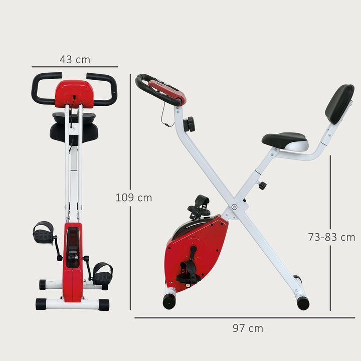 HOMCOM Faltbarer Heimtrainer - Zusammenarbeit Aosom.de x FFHandball - 8 Widerstandsstufen magnetisch