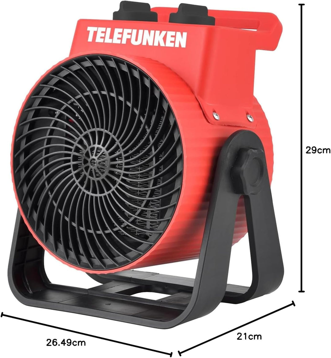 TELEFUNKEN Bauheizer Industrie Heizer Keramikheizer Heizgebläse elektrischer Heizlüfter Heizstrahler