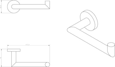 Ambrosya® | Exklusiver Toilettenpapierhalter aus Edelstahl | Bad Badezimmer Halter Halterung Klopapi