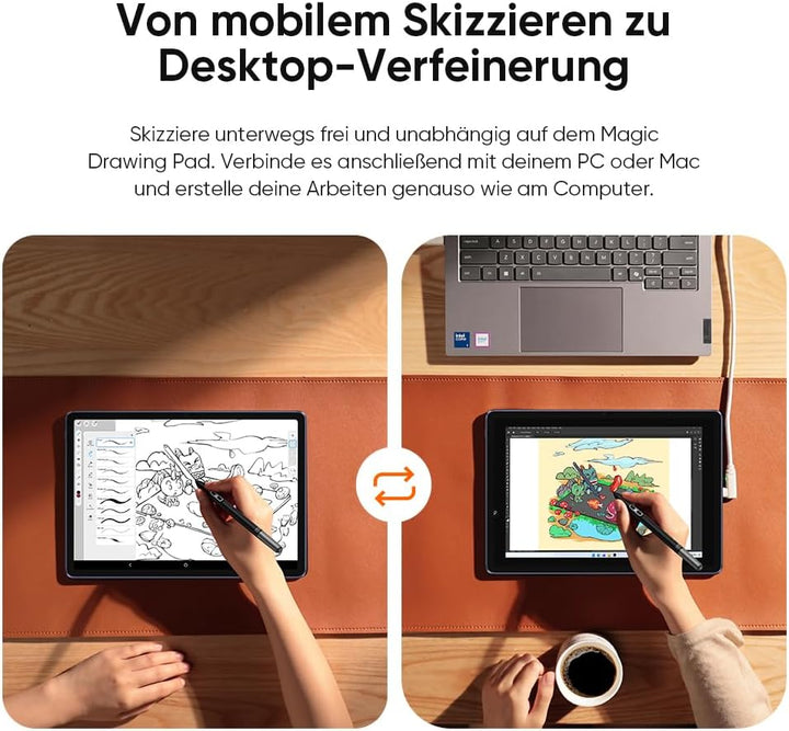 XPPen 12.2 Zoll Standalone Grafiktablett Display mit X3Pro 16384 Smart Stift, Android 8GB+256GB WiFi