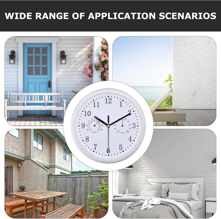 Generisch Aussenuhren Für Terrasse Garten | wasserdichte Gartenuhr Retro Design 25cm Durchmesser ABS