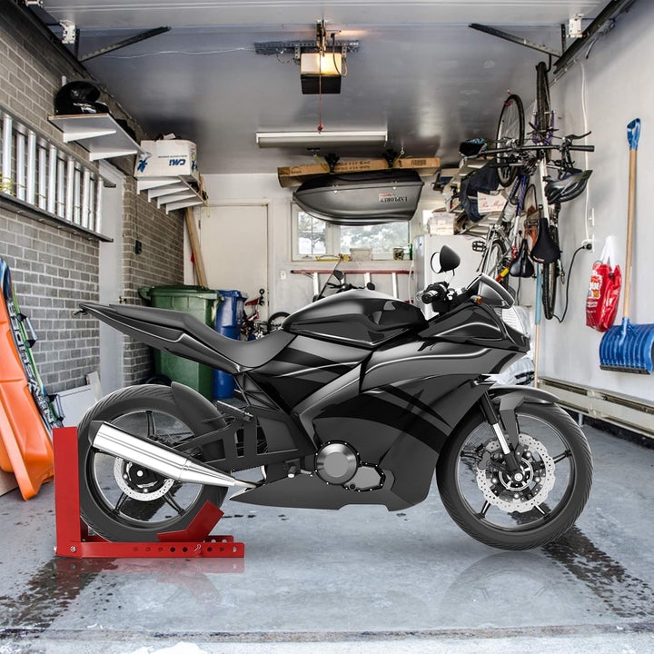Eulenke 2 Stück Motorrad Vorderradklemme, Motorradwippe für 8-24 Zoll, Motorradständer mit 6 Ankerbo