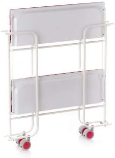 DON HIERRO - Servierwagen, klappbar, 2 Böden, grauem Rahmen. BAUHAUS-23 66 x 43 x 72 cm. 23, 66 x 43