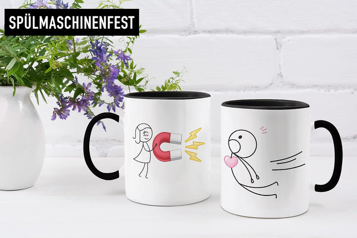 Trendation - Partnertassen Tassen Set Geschenk Sie und Ihn Liebe Valentinstag Kaffeetassen Lustig Fr