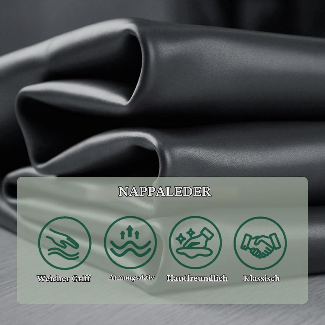 Kofferraum Organizer mit Deckel – Premium NAPPA-Leder, Tragbarer Push-Pull-Griff &amp; Stabile Universal