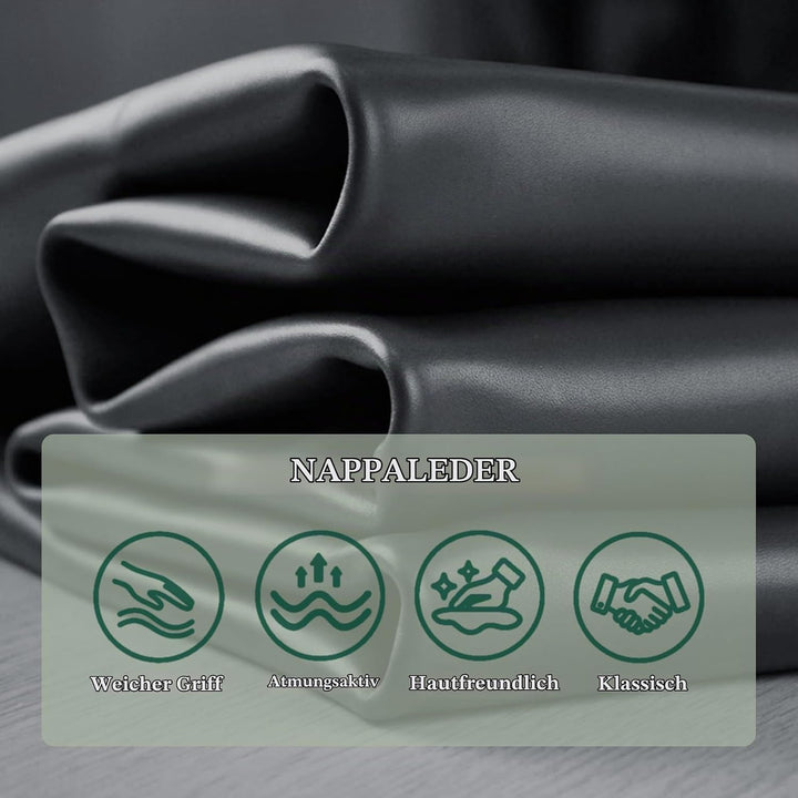 Kofferraum Organizer mit Deckel – Premium NAPPA-Leder, Tragbarer Push-Pull-Griff &amp; Stabile Universal