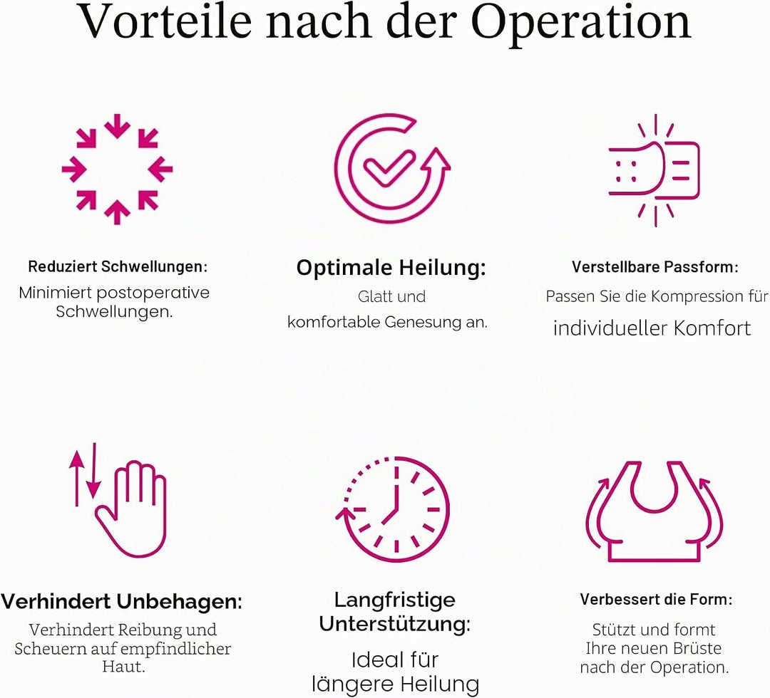 LIPOELASTIC Postoperativer Kompressions-BH PI extra XS Schwarz