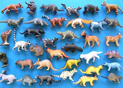 Miniblings 34x Wildtiere Wilde Tiere Tierfiguren Aufstellfiguren Nager Räuber