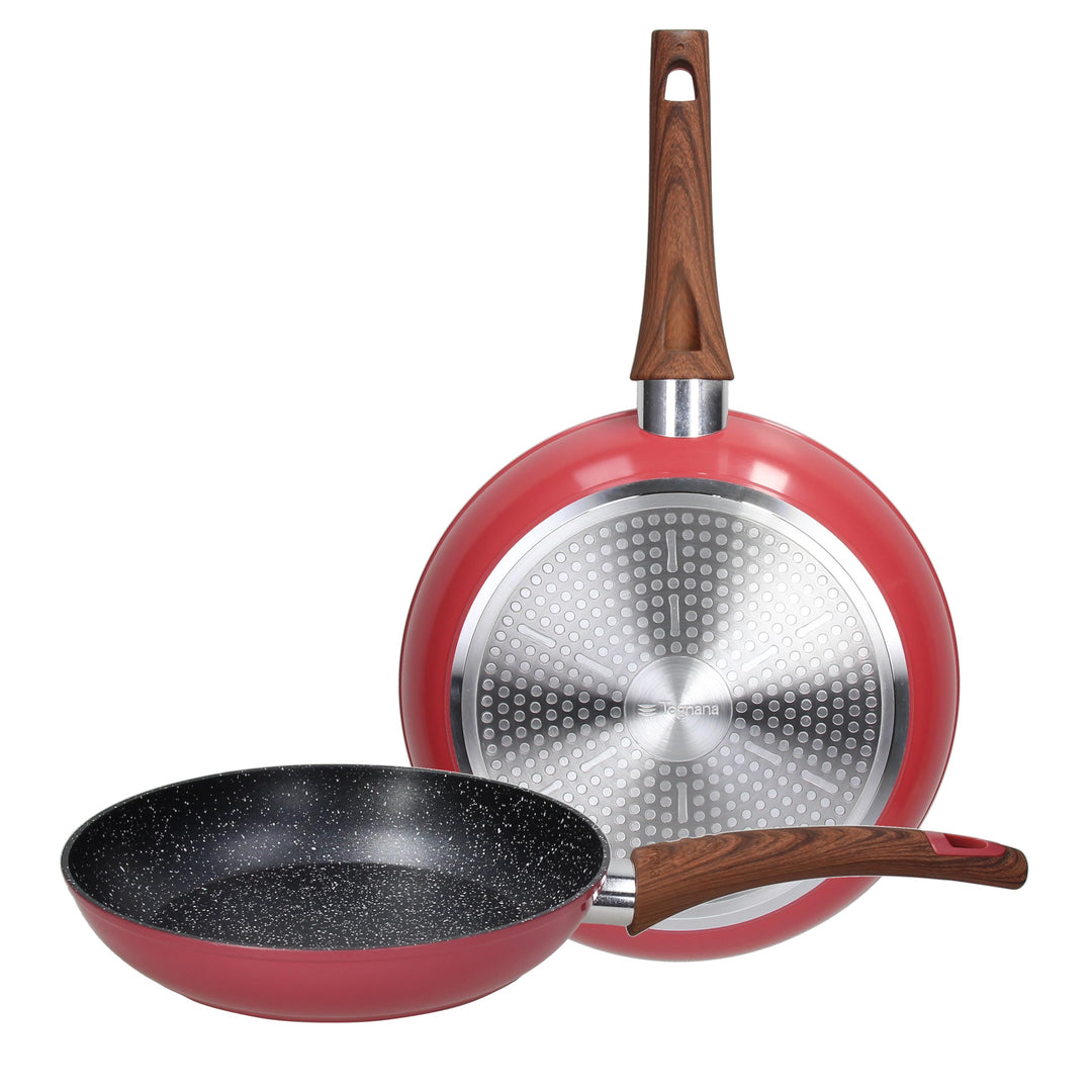 Tognana, Rose Salt Pfannenset 2-teilig 24/28 cm Aluminium pink