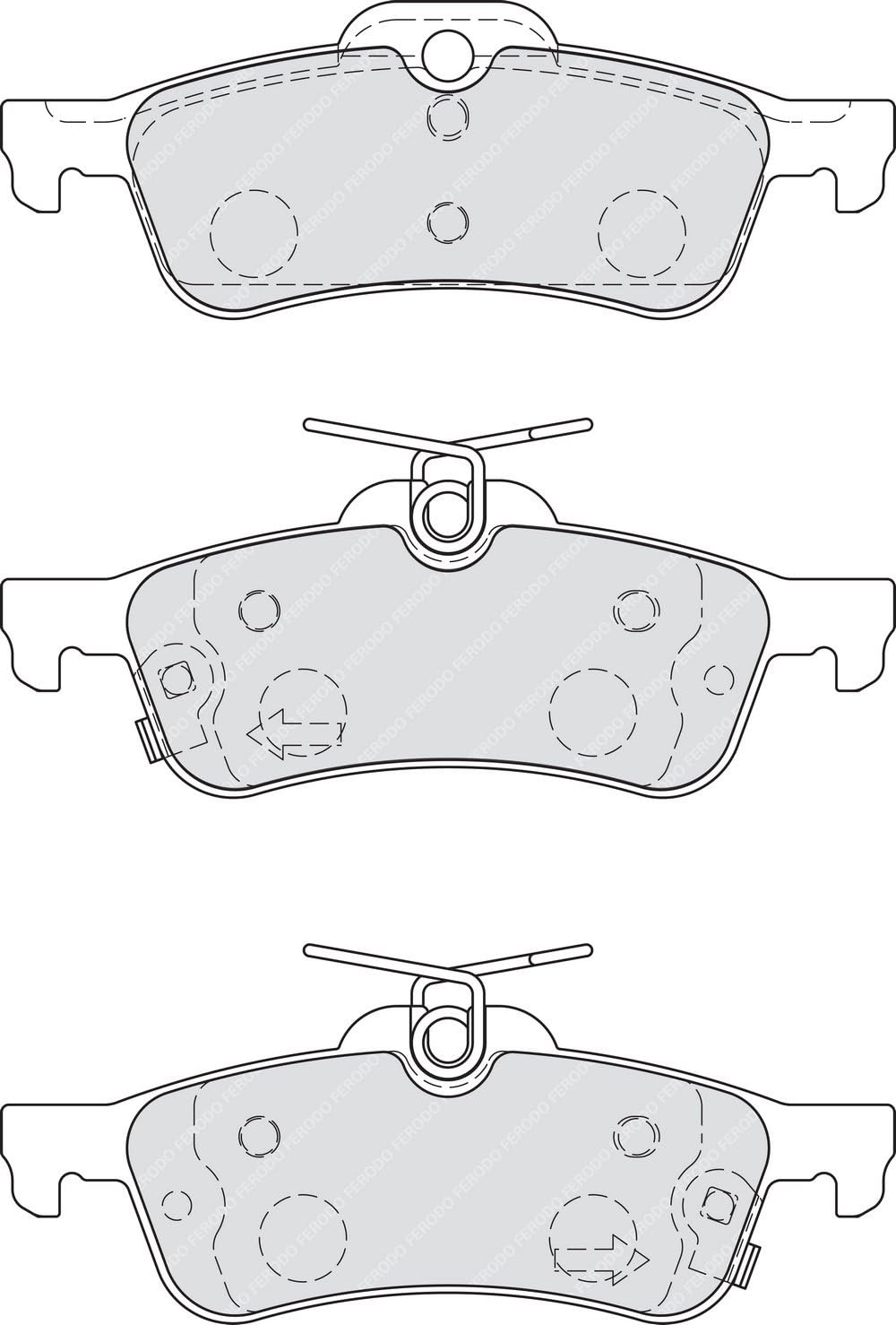 Ferodo FDB4041 Bremsbelagsatz, Scheibenbremse - (4-teilig) - (4 Stück)