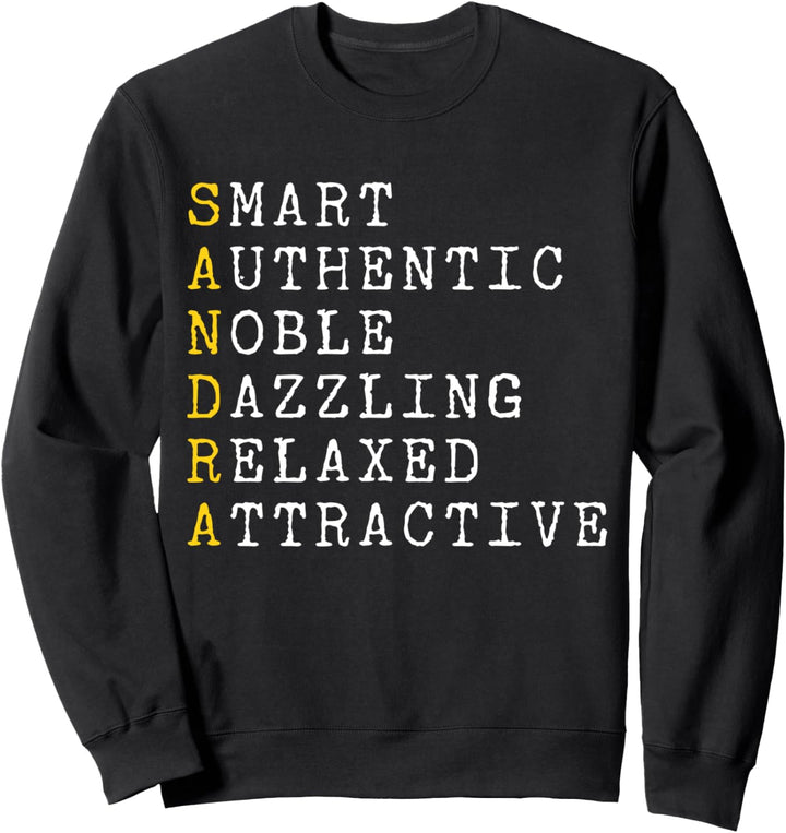 Sandra Adjektive Personalisiert, Sandra Name, Frau Sandra Sweatshirt