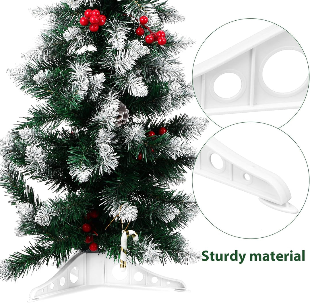 Homoyoyo Christmas Tree Base Abnehmbarer Weihnachtsbaumständer Für Künstliche Bäume Stabiler Weiss E