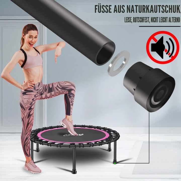 Newan Mini-Trampolin, leises Mini-Trampolin, Fitness-Trampolin, Bungee-Rebounder, Springen, Cardio-T