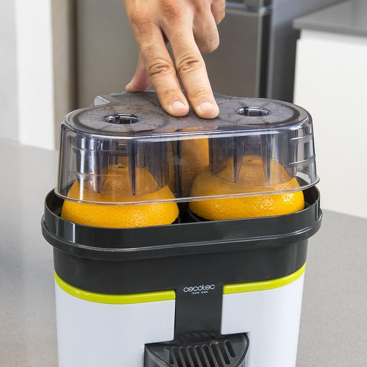 Cecotec Cecojuicer Zitrus Turboentsafter. Schneiden und Entsaften, 2 Köpfe, 500 ml Tank, BPA-frei, E