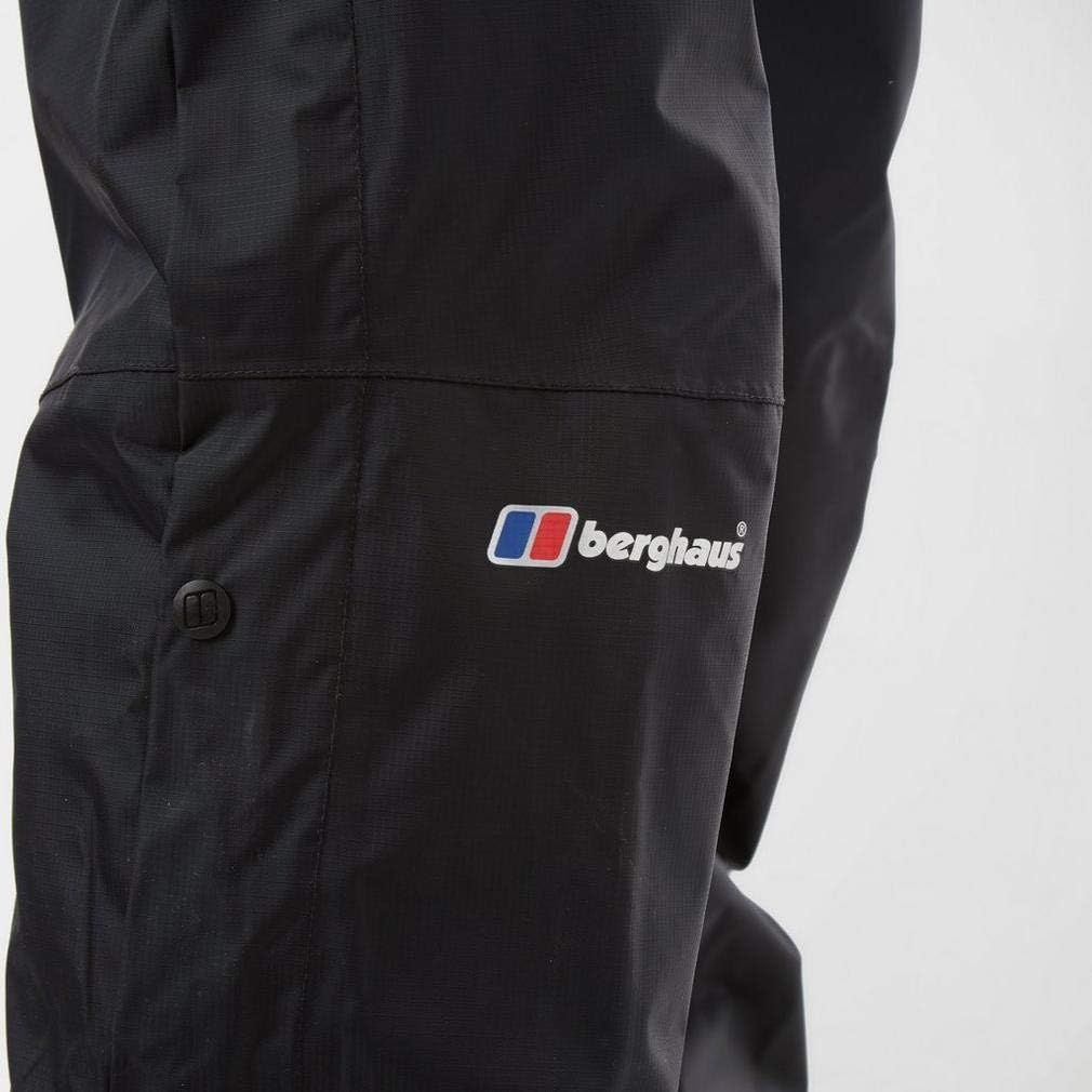 berghaus Damen Deluge Wasserdicht Überhose, Langlebige, Bequeme Regenhose 3X-Large Long Schwarz, 3X-