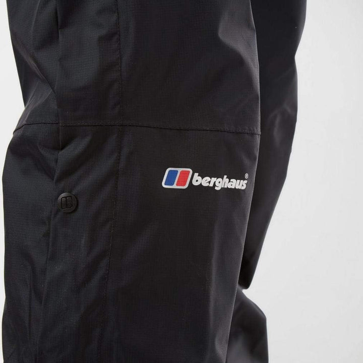 berghaus Damen Deluge Wasserdicht Überhose, Langlebige, Bequeme Regenhose 3X-Large Long Schwarz, 3X-