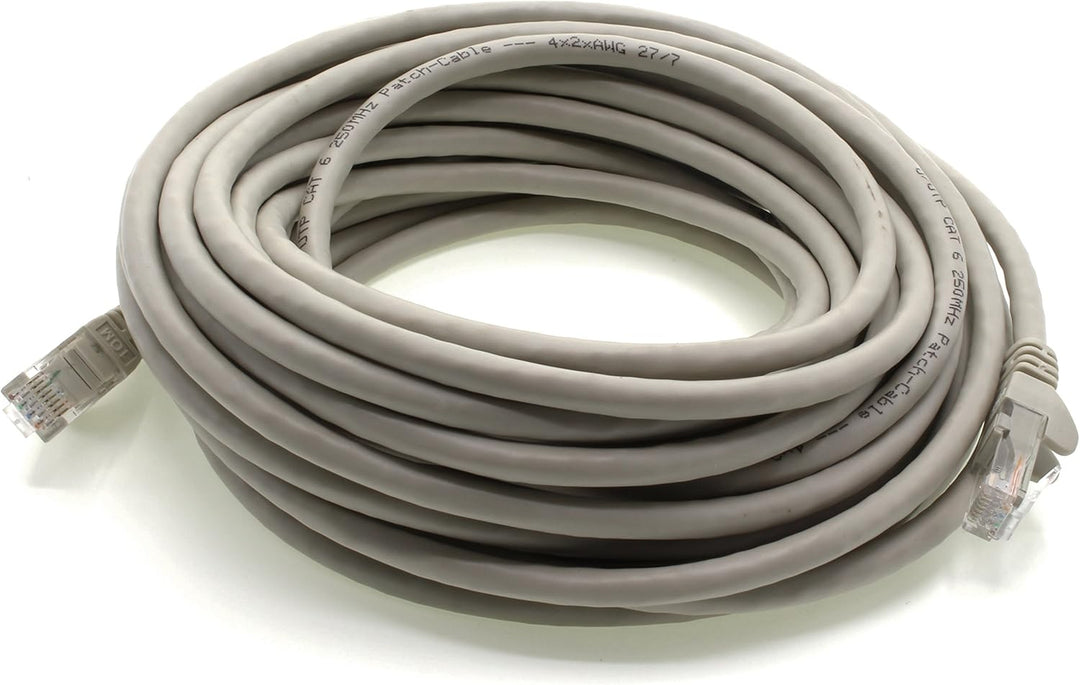 1aTTack.de 10m - grau - 5 Stück - (PACK) - CAT.6 CAT6 Ethernet-Lan-Netzwerk-Kabel 1000 Mbit/s Patchk
