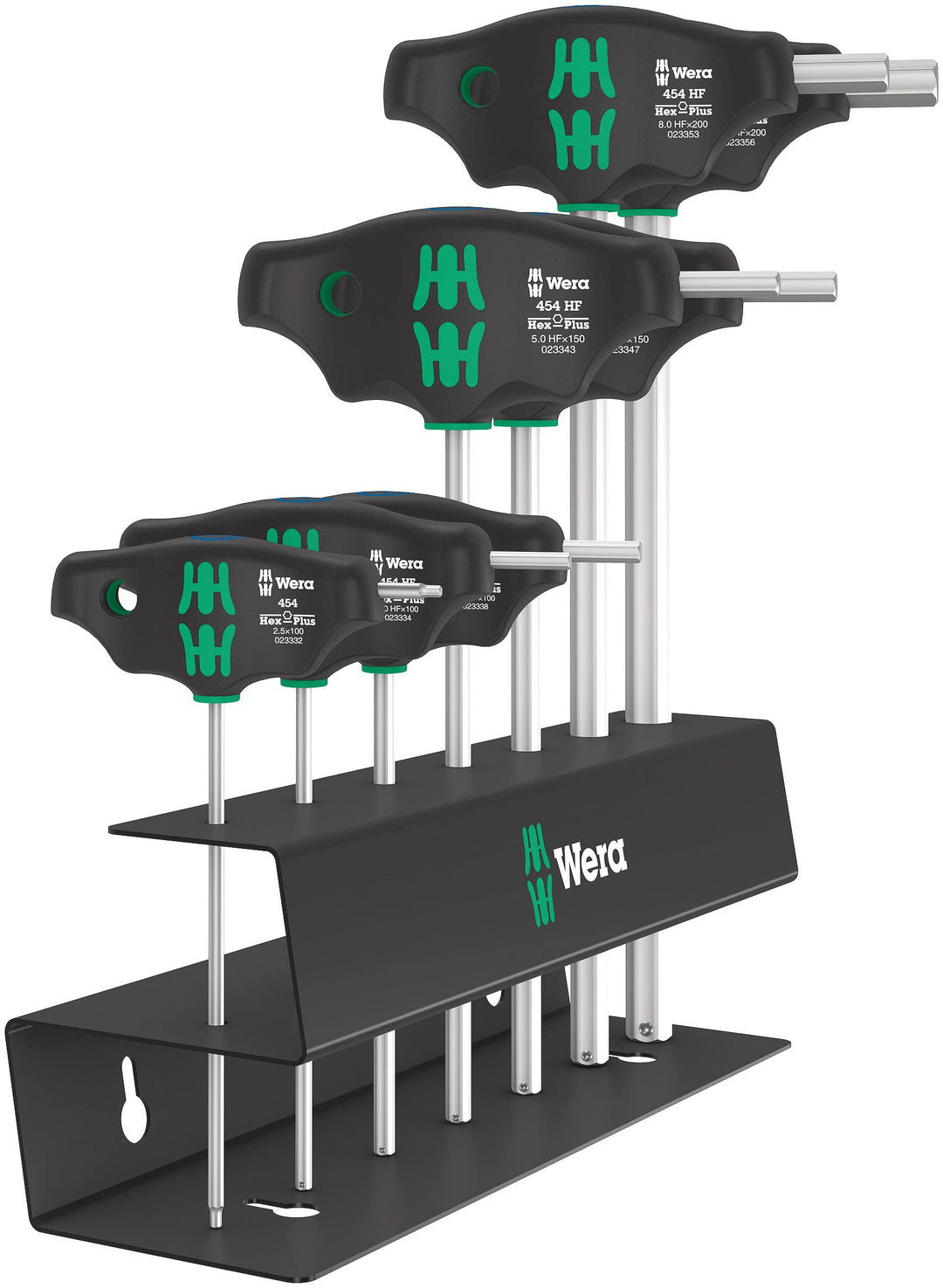 Wera 05023453001 454/7 HF Set 2, Quergriff-Schraubendreher-Satz, 7-teilig Schwarz Hex-Plus - metrisc