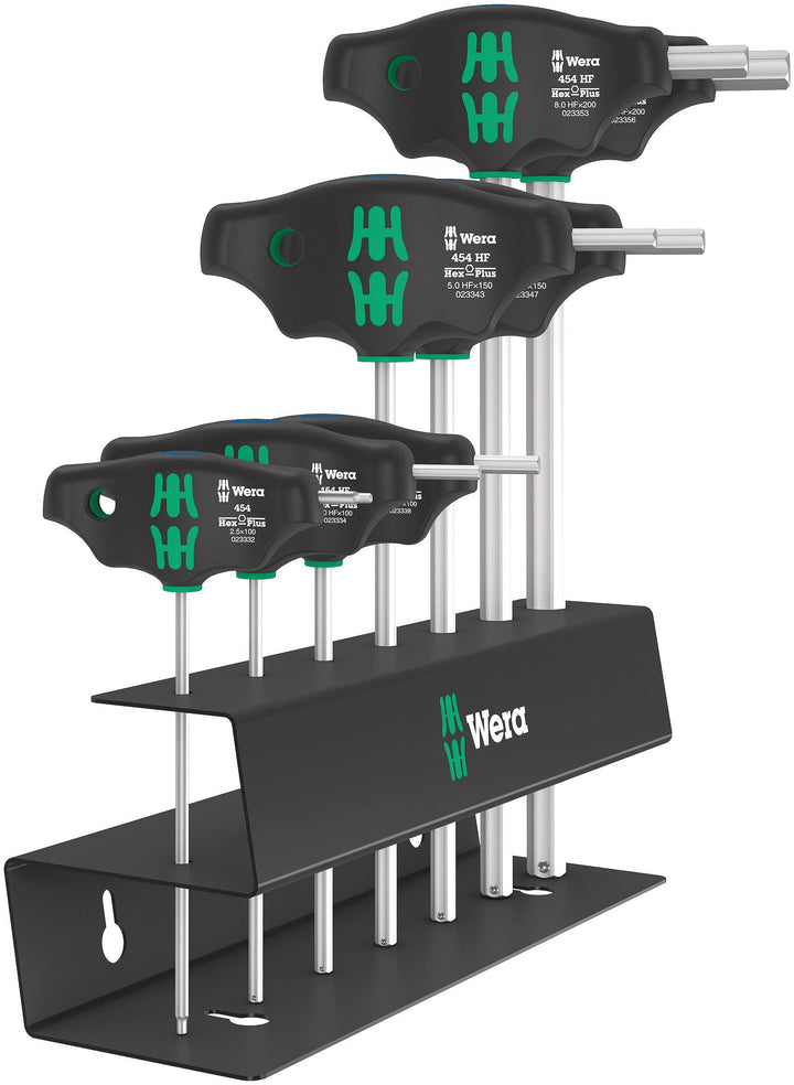 Wera 05023453001 454/7 HF Set 2, Quergriff-Schraubendreher-Satz, 7-teilig Schwarz Hex-Plus - metrisc