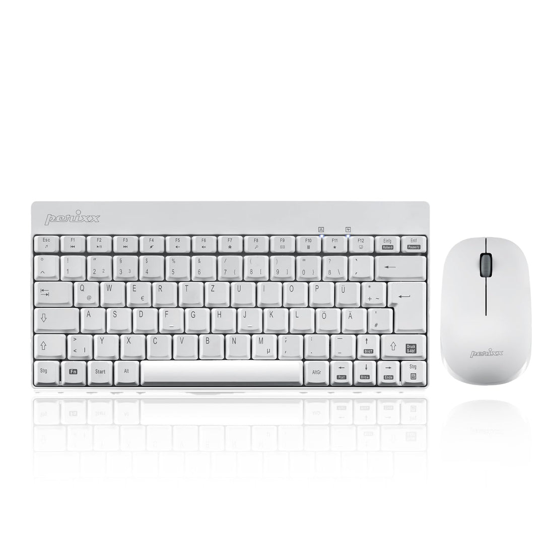 Perixx PERIDUO-712, Kabelloses Mini Tastatur und Maus Set - Minigrösse - mit Nano Receiver - 2.4Gh -