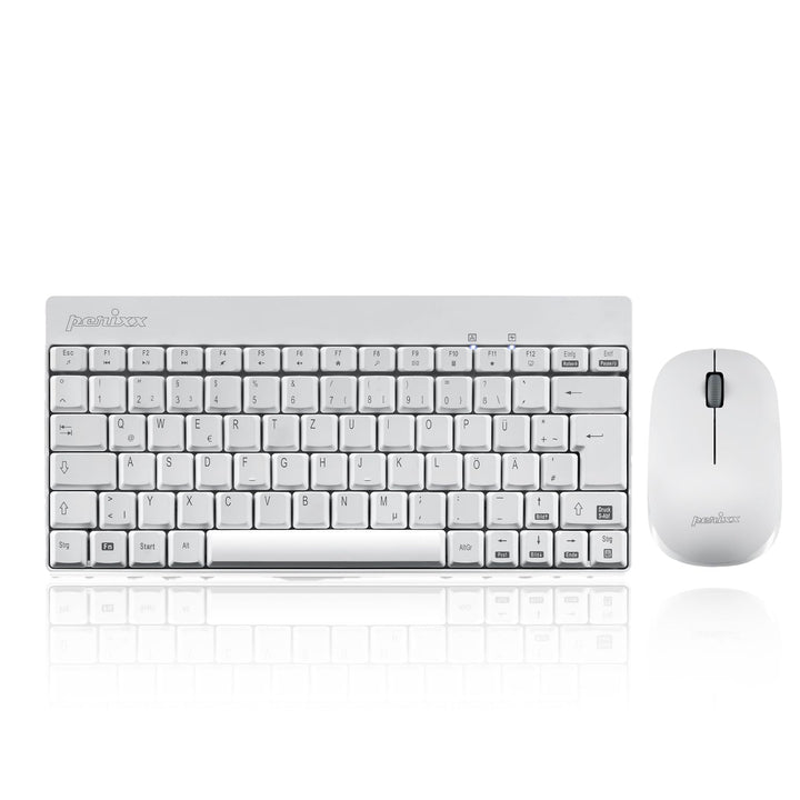 Perixx PERIDUO-712, Kabelloses Mini Tastatur und Maus Set - Minigrösse - mit Nano Receiver - 2.4Gh -