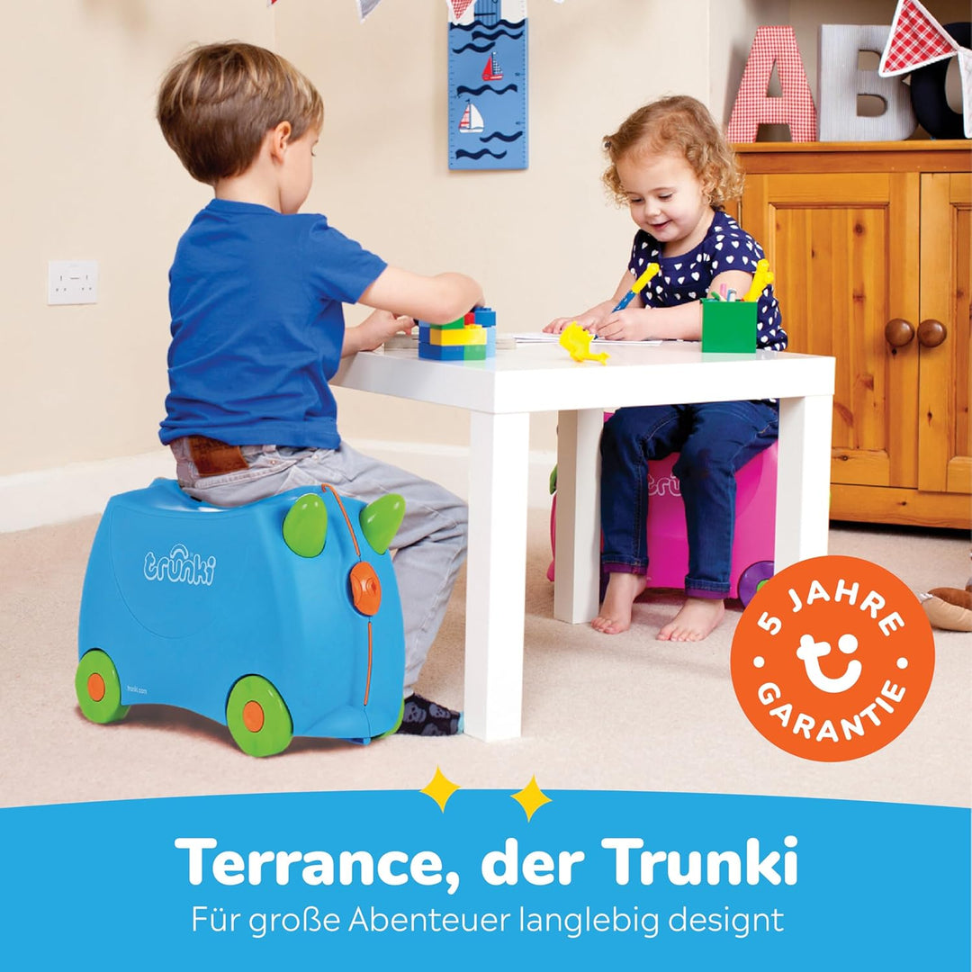 Trunki Handgepäck Und Kinderkoffer zum Draufsitzen | Kinder Risen Geschenk für Mädchen Und Jungen |