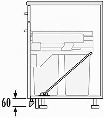 Hailo Kick and Go 3691301 | Öffnungssystem für Abfallsammler per Fusstritt | passend für Unterschran