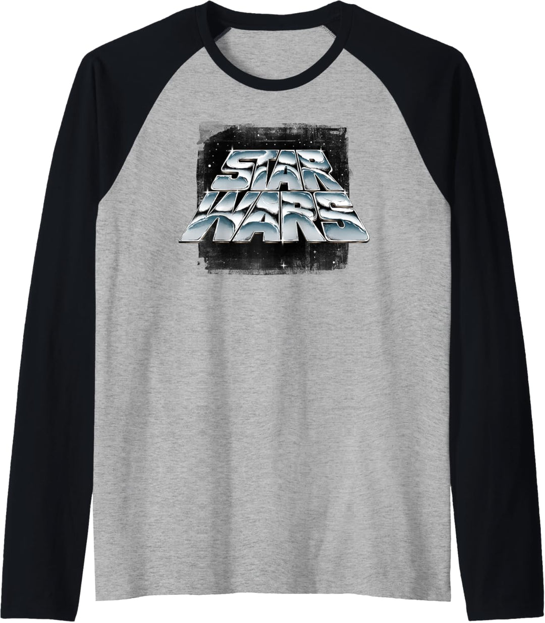 Star Wars Chrome Slant Logo Raglan