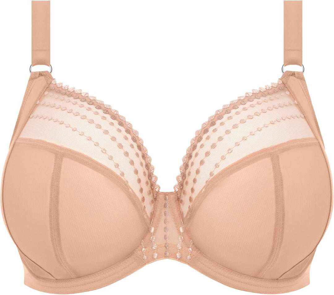 ELOMI Damen Matilda Ungefütterter Tauch Bügel Plunge-BH, Blickdicht 100G Beige, 100G Beige