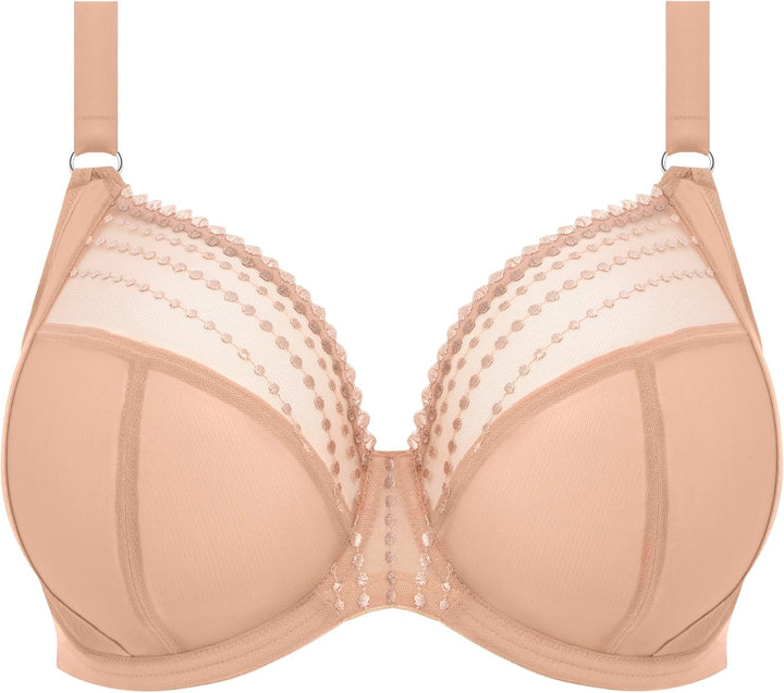 ELOMI Damen Matilda Ungefütterter Tauch Bügel Plunge-BH, Blickdicht 100G Beige, 100G Beige