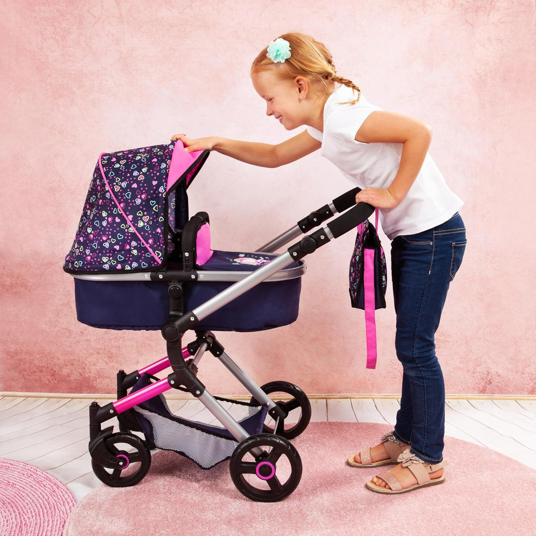 Bayer Design 18417AA Kombi Puppenwagen Neo Vario mit Wickeltasche und Einkaufskorb, umwandelbar in e