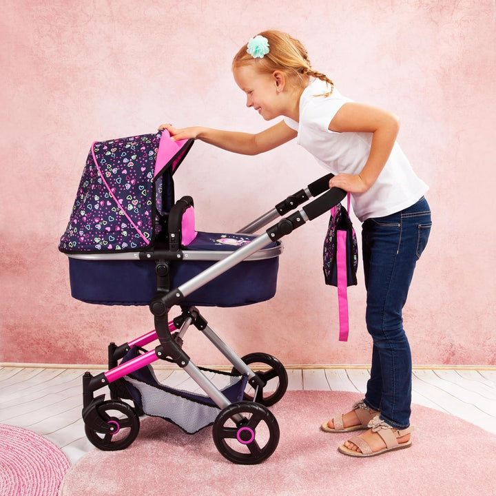 Bayer Design 18417AA Kombi Puppenwagen Neo Vario mit Wickeltasche und Einkaufskorb, umwandelbar in e