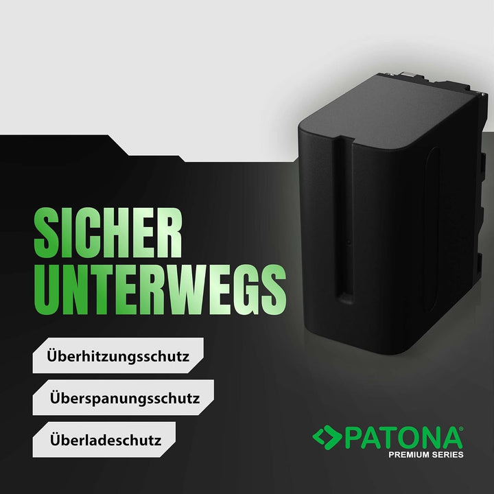 PATONA 2X Premium Akku NP-F970 Kompatibel mit Sony CCD-TR CCD-TRV DCR-TR DCS-CD MVC-FD Series