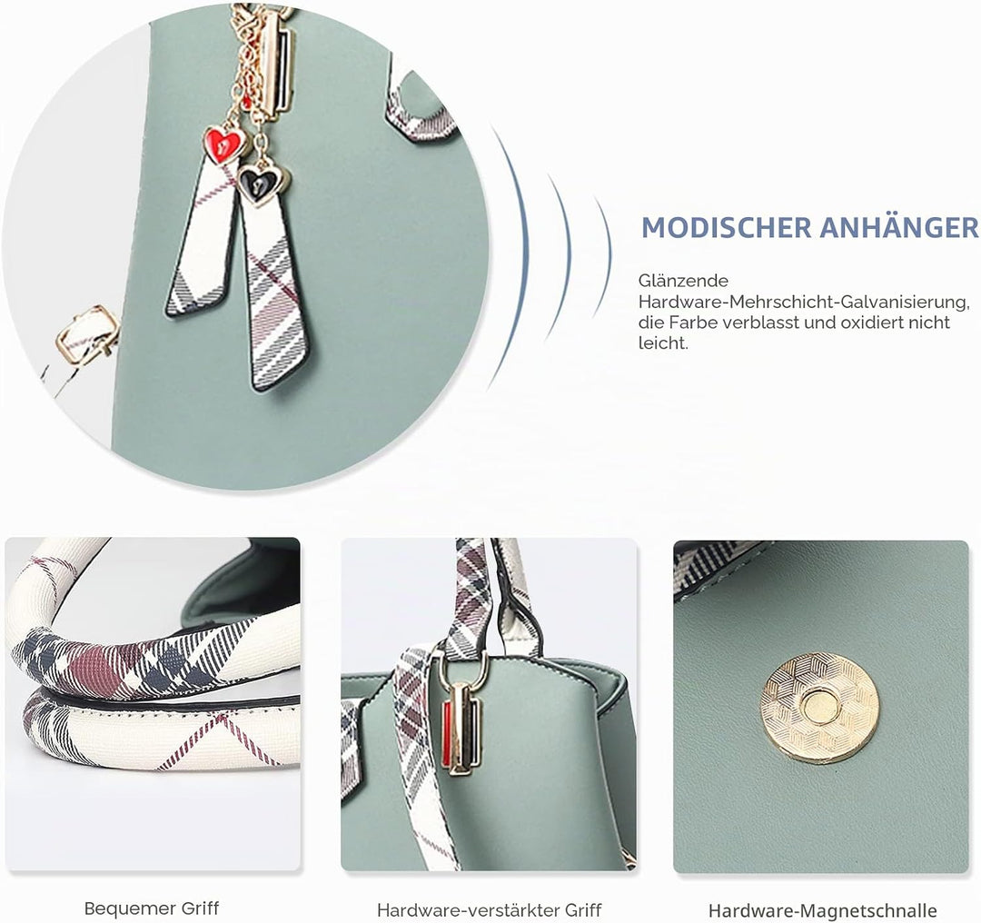NICOLE &amp; DORIS Handtaschen Damen Elegante Frauen Umhängetasche mit Farbe Streifen Damen Schultertasc