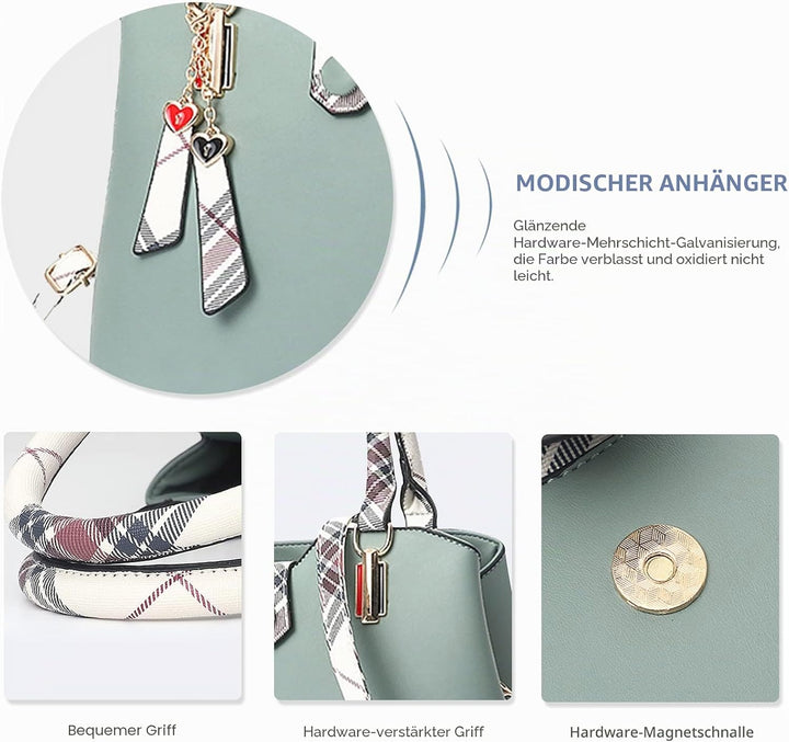 NICOLE &amp; DORIS Handtaschen Damen Elegante Frauen Umhängetasche mit Farbe Streifen Damen Schultertasc