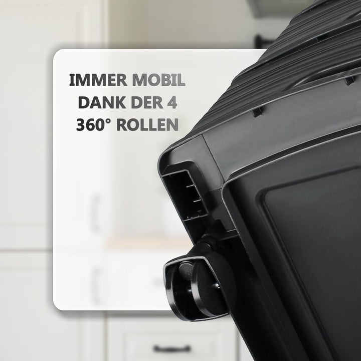 Schubladenschrank mit Rollen Rollcontainer mit 5 Schubladen Rollschrank aus Kunststoff Rollwagen (Sc