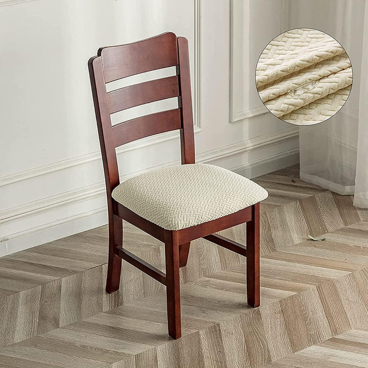 LANSHENG Stuhlbezug Sitzfläche Waschbarer Stretch Wasserdicht Jacquard Bezug für Stühle Esszimmerstu