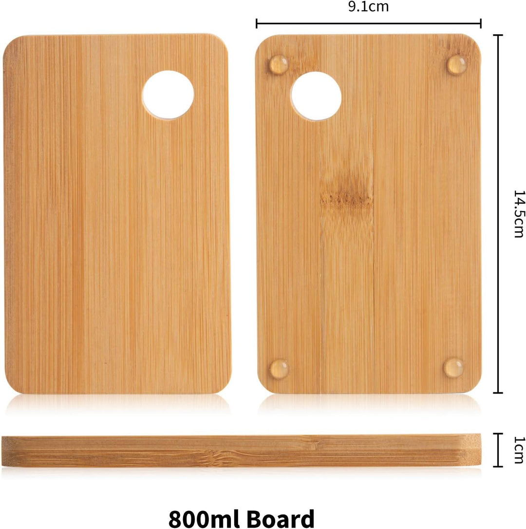 hydro2go auslaufsichere Lunchbox aus Edelstahl – BPA-frei, plastikfrei, mit Trennwand, Schneidebrett