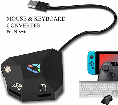 INF Adapter Maus Tastatur Konverter für Nintendo Switch/PS3/PS4/Xbox One/Xbox 360, Gaming Tastatur M