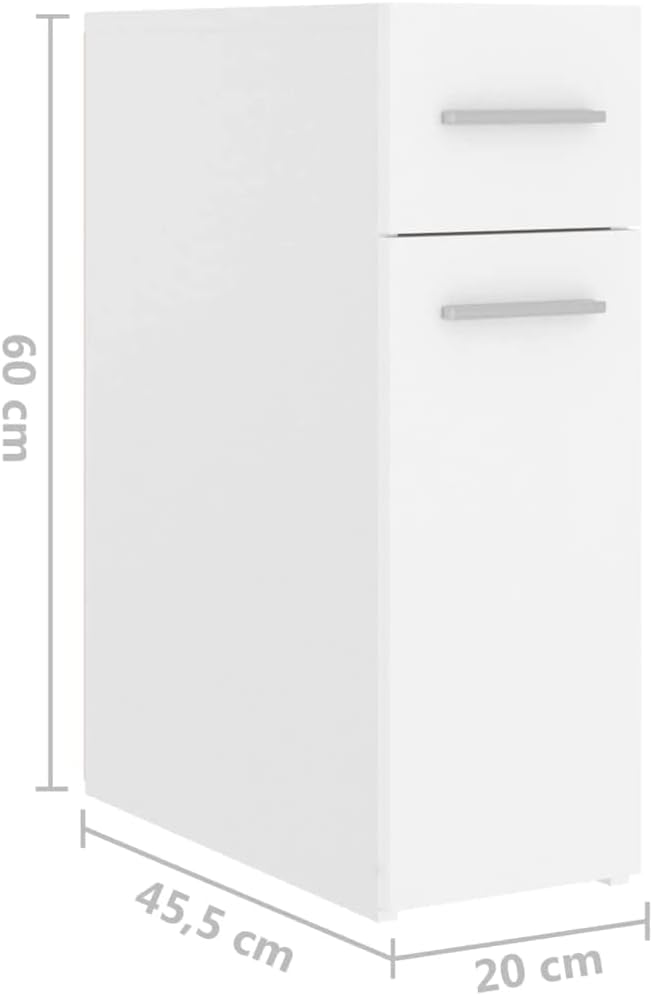 vidaXL Apothekerschrank Weiss 20x45,5x60 cm Holzwerkstoff