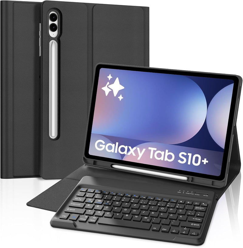 Samsung Galaxy Tab S10 Plus Tastatur Hülle - Galaxy Tab S10+ Tastatur, Keyboard Cover mit Magnetisch