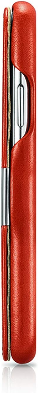 ICARER Hülle passend für Apple iPhone XS und iPhone X, Handyhülle mit echtem Leder, Case, Schutz-Hül