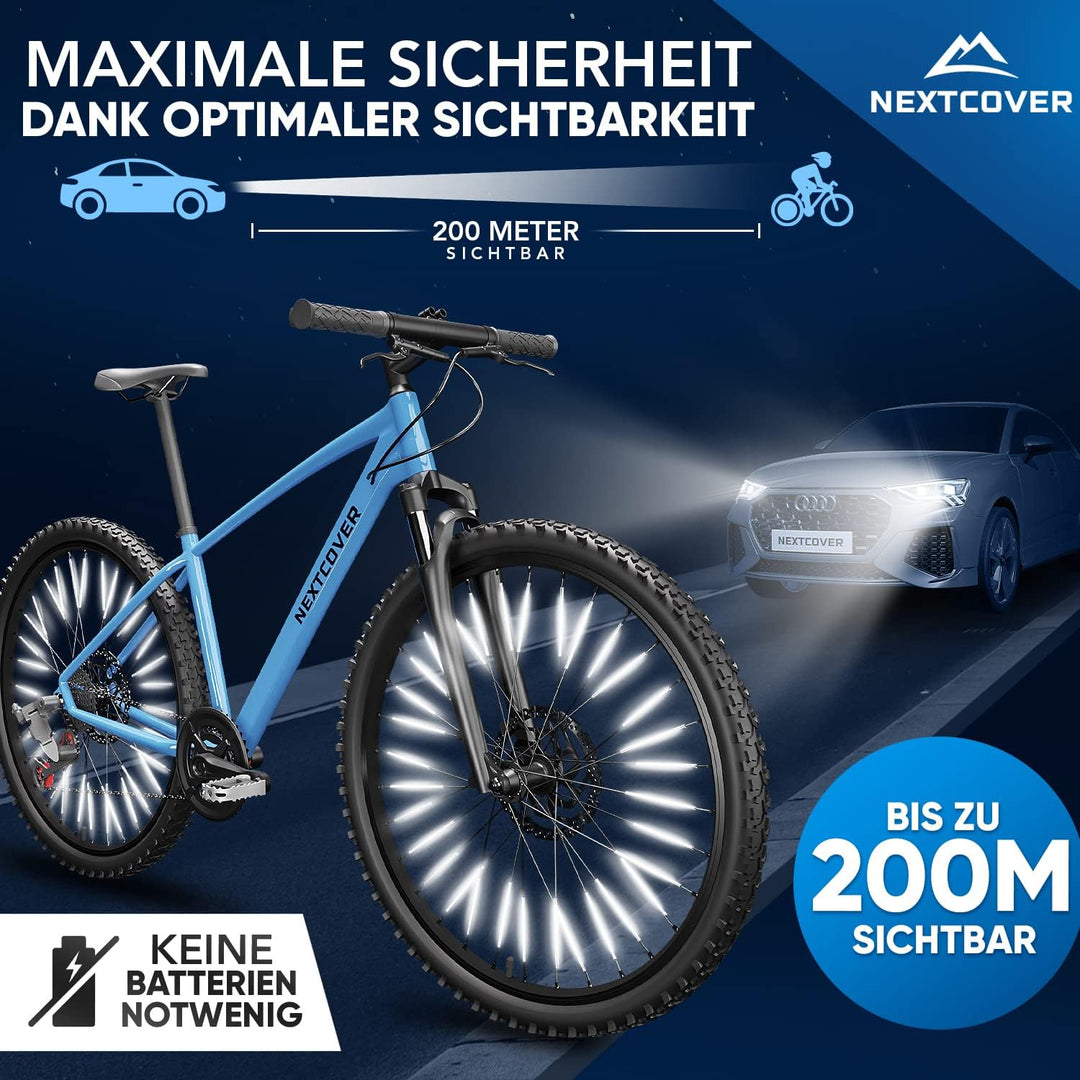 Nextcover® Speichenreflektoren Fahrrad - Das Original - [3M Scotchlite] maximale Sichtbarkeit I StVZ