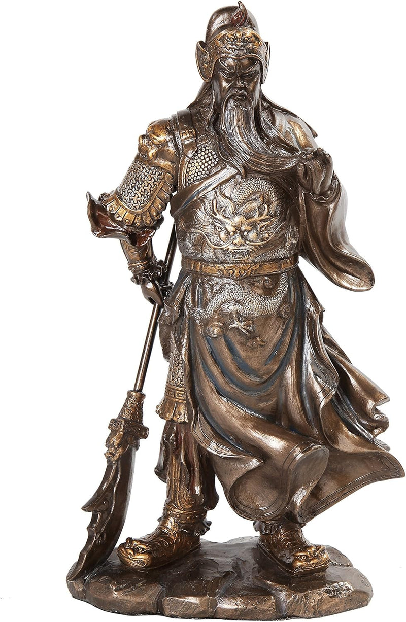 PTC 10630 Guan Yu Chinesische Fighting Warrior Kunstharz Statue Figur, 31,1 cm