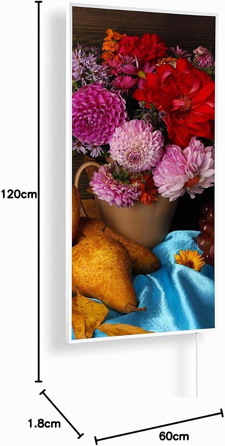 Infrarotheizung mit Bild – Herbst Bildmotive – TÜV/GS - 1200 Watt Bildheizung - Weisser Rahmen (04.