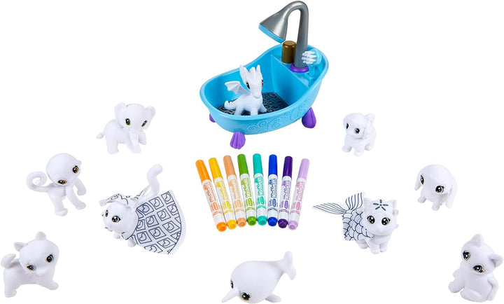 Crayola - Washimals, Super Masken- und Kostüm-Set, zum Bemalen und Baden der Jungtiere, Spiel und Ge