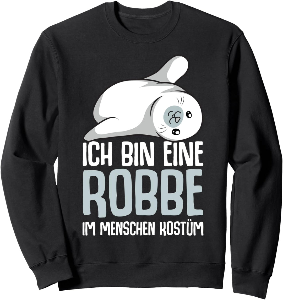 Robbe Seehund Seelöwe Robben Mädchen Jungen Kinder Sweatshirt